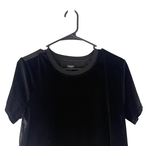 Hudson Size XS Black Velvet Fairy Grunge Whimsygoth Short Sleeve Shirt - Picture 2 of 9